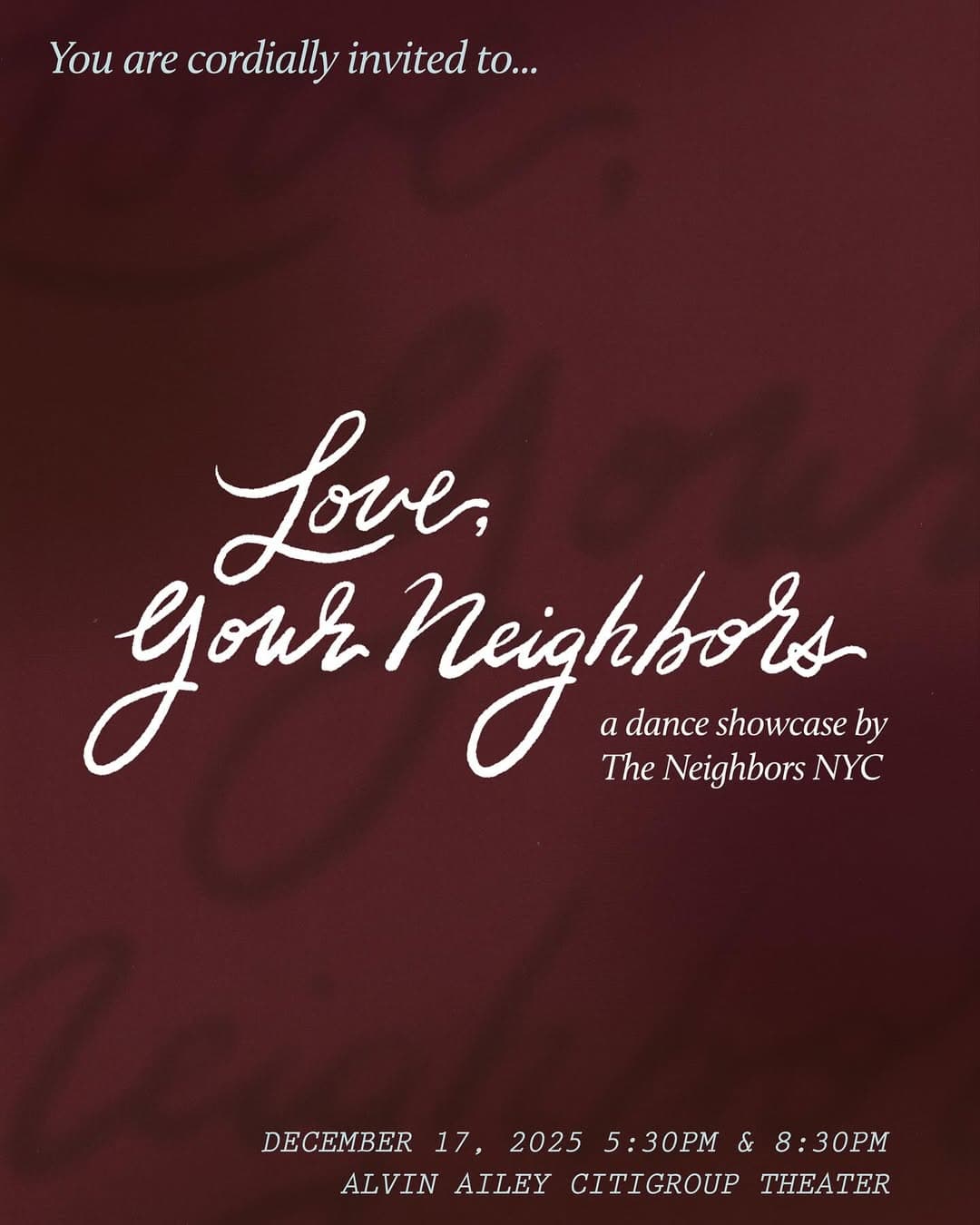 Love, Your Neighbors